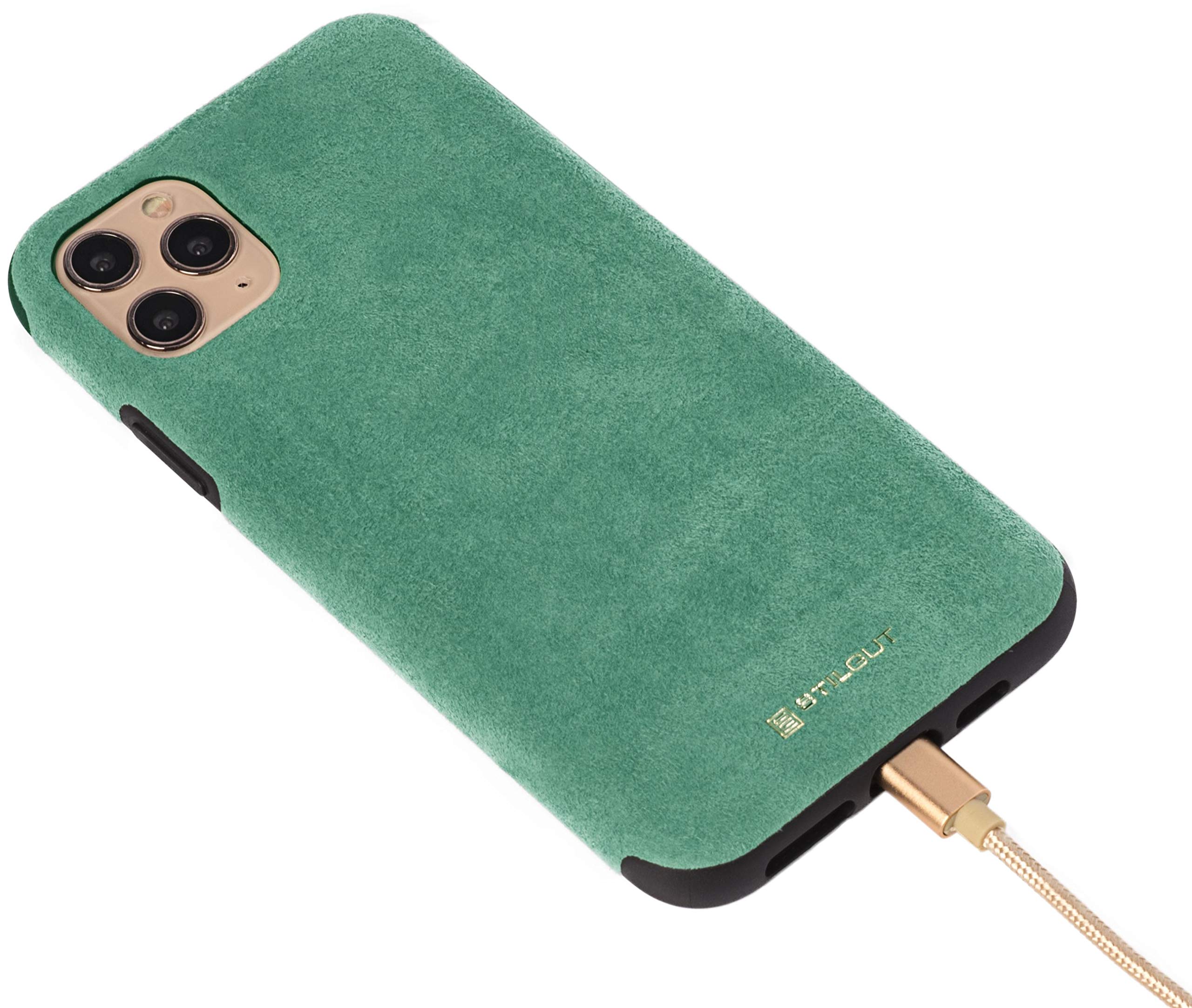 Amazon.co.jp: StilGut TPU/アルカンターラ素材 バックカバー Apple